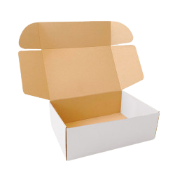 caja cartón blanca
